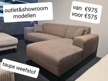Outlet&showroom modellen hoekbanken loungebanken slaapbanken beschikbaar voor biedingen