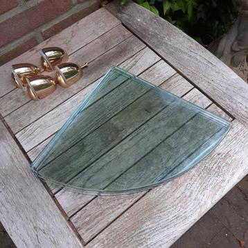 4 planchets, glas, helder en 4 glassclips beschikbaar voor biedingen