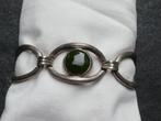 Zilveren design armband met groene Jade, Sieraden, Tassen en Uiterlijk, Antieke sieraden, Verzenden, Overige materialen, Armband