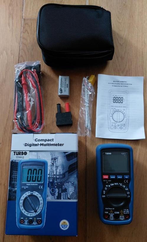 Nieuwe digitale multimeter Turbo TT9912, Doe-het-zelf en Verbouw, Meetapparatuur, Nieuw, Multimeter, Ophalen of Verzenden
