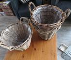 rieten manden, Huis en Inrichting, Ophalen, Mand, Rond, Zo goed als nieuw