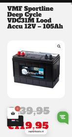 Raptor VMF Sportline Deep Cycle VDC31M Lood Accu 12V – 105Ah, Watersport en Boten, Ophalen, Zo goed als nieuw, Overige typen