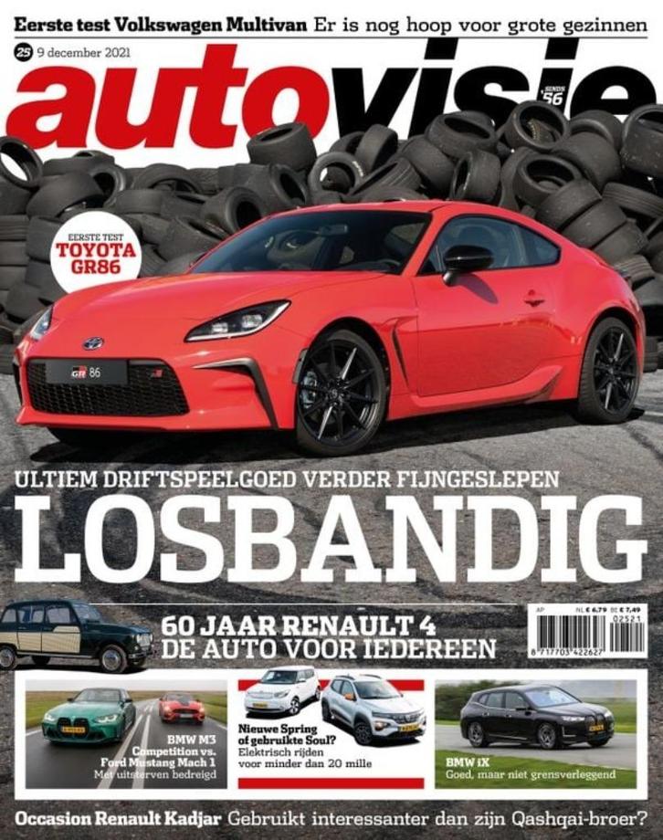 Autovisie 25 2021 : Toyota GR86 - Ford Mustang Mach 1 - BMW, Boeken, Auto's | Folders en Tijdschriften, Gelezen, Algemeen, Ophalen of Verzenden