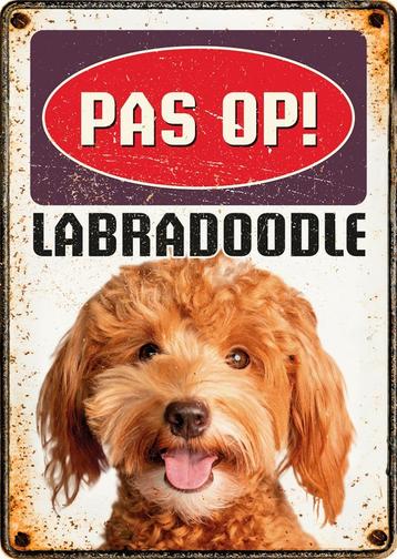 Metalen waakbord Labradoodle beschikbaar voor biedingen
