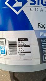 3 Emmers 10 Liter Sigma Facade Topcoat verf Matt Wit, Ophalen, ., Wit, Nieuw