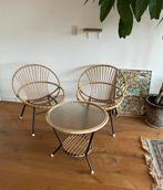 Vintage Rotan Rohé Noordwolde stoelen tafel set, jaren 50/60, Ophalen