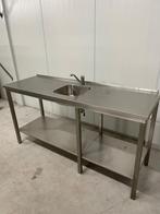 Horeca rvs spoeltafel wastafel aanrecht keukenblok spoelbak, Huis en Inrichting, Zo goed als nieuw, Minder dan 100 cm, 25 tot 50 cm