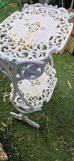Prachtige gietijzeren bijzettafel(of plantentafel)*brocante, Ophalen, Gebruikt