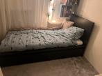 Malm Bedframe met Bedlades (Zonder Matras), Huis en Inrichting, Ophalen, 90 cm, Eenpersoons, Zwart