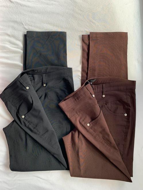 Set van 2 nette broeken maat 38, Kleding | Dames, Broeken en Pantalons, Zo goed als nieuw, Maat 38/40 (M), Zwart, Lang, Ophalen
