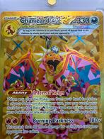 Zeldzame Charizard ex 228/197 – Full Art Gold Tera Holo!, Hobby en Vrije tijd, Verzamelkaartspellen | Pokémon, Verzenden, Zo goed als nieuw