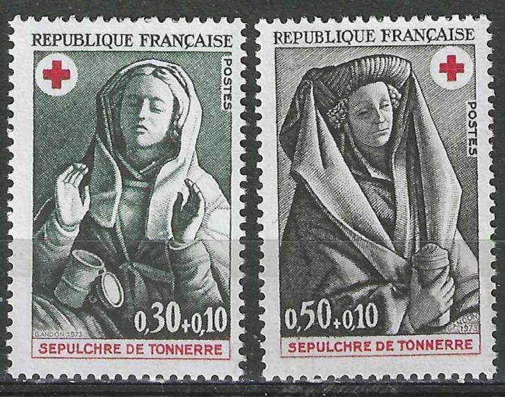 Frankrijk 1973 - Yvert 1779-1780 - Rode Kruis (PF), Postzegels en Munten, Postzegels | Europa | Frankrijk, Postfris, Verzenden