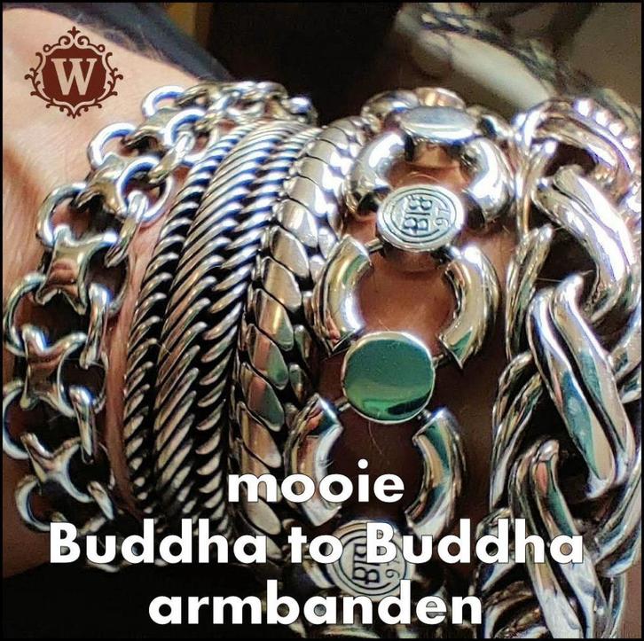 Diverse prachtige Buddha to Buddha armbanden, Sieraden, Tassen en Uiterlijk, Armbanden, Zo goed als nieuw, Zilver, Zilver, Ophalen of Verzenden