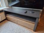 Modern TV-meubel hout/zwart (130 x 53 x 53 cm), Ophalen, 100 tot 150 cm, Zo goed als nieuw, Minder dan 100 cm