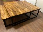 Mango Houten salontafel set, Ophalen, 50 tot 100 cm, Vierkant, 50 tot 100 cm
