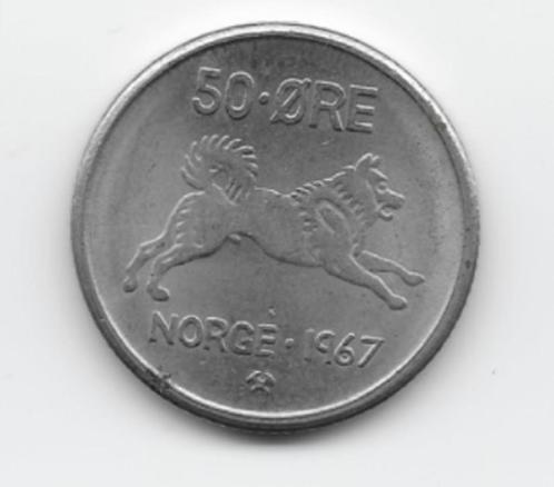Noorwegen 50 øre 1967 KM# 408, Postzegels en Munten, Munten | Europa | Niet-Euromunten, Losse munt, Overige landen, Verzenden