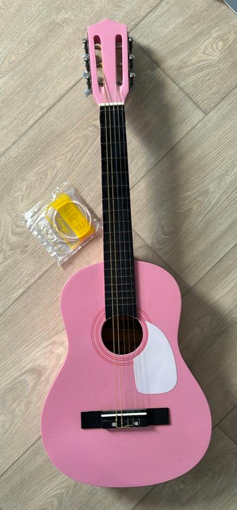 Gitaar kids roze, Ophalen of Verzenden, Zo goed als nieuw, Klassieke of Spaanse gitaar