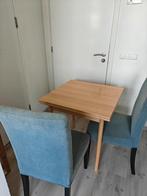 Kleine uitklap eettafel met 2 stoelen, Huis en Inrichting, Minder dan 4 stoelen, Gebruikt, Ophalen