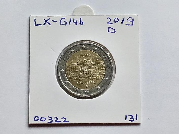 2-euromunt Duitsland (D) J 2019 Herdenking LX-G146, Postzegels en Munten, Munten | Europa | Euromunten, Losse munt, 2 euro, Duitsland
