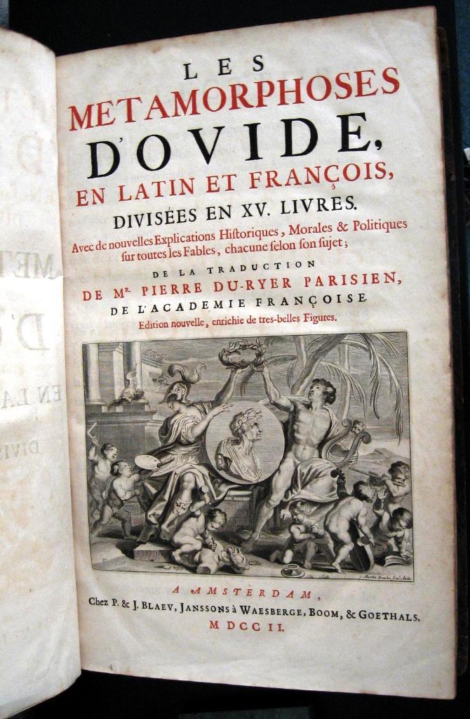 Les Metamorphoses d'Ovide 1702 Amsterdam P. & J. Blaeu Folio, Antiek en Kunst, Antiek | Boeken en Bijbels, Ophalen of Verzenden