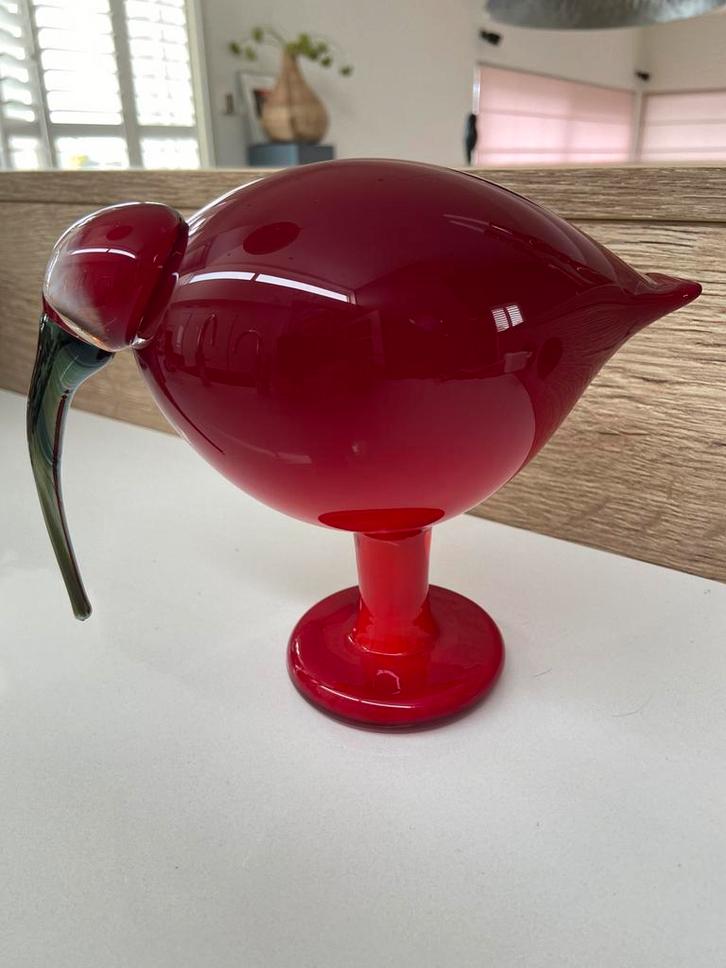 Iittala Rode Ibis als nieuw, Antiek en Kunst, Antiek | Glas en Kristal, Ophalen of Verzenden