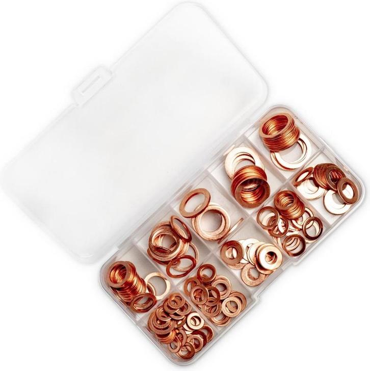 koperen ringen assortiment van 100 st, Doe-het-zelf en Verbouw, Overige Doe-het-zelf en Verbouw, Nieuw, Ophalen