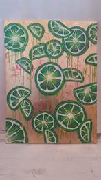 Schilderij met bladgoud - 60x80 cm, Antiek en Kunst, Ophalen of Verzenden