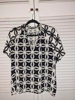Nieuwe zijden blouse, NUKUS, zwart-wit, maat L, Kleding | Dames, Blouses en Tunieken, Zwart, Maat 42/44 (L), Ophalen of Verzenden