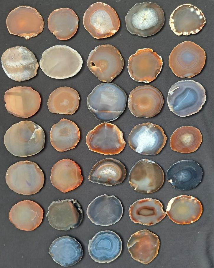 Naturel Agaatschijven edelstenen agaatschijf edelsteen agaat, Sieraden, Tassen en Uiterlijk, Edelstenen, Nieuw, Ophalen of Verzenden
