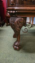 Antieke Engelse vitrinekast met snijwerk, Antiek en Kunst, Antiek | Meubels | Kasten, Ophalen