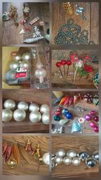 Vintage 60 kerstballen,piek,25 insteek kerststuk/krans, Ophalen of Verzenden, Zo goed als nieuw