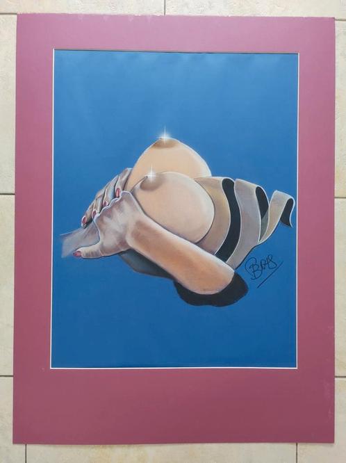 Tk 4 prachtige erotische werken van Peter Bras., Antiek en Kunst, Kunst | Schilderijen | Modern, Ophalen