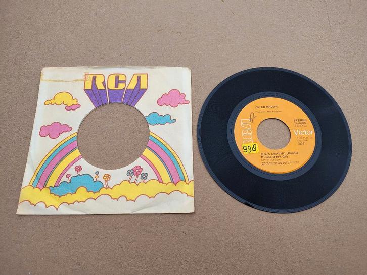 Single: Jim Ed Brown - She's Leavin (1971) USA, Cd's en Dvd's, Vinyl Singles, Gebruikt, Pop, 7 inch, Verzenden