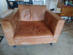 Leren fauteuil 1,5 zits, Huis en Inrichting, Fauteuils, Ophalen, Gebruikt, 100 tot 125 cm, Modern