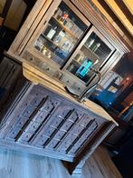 Landelijke unieke sobere bar set massief hout toog man cave, Ophalen of Verzenden, Zo goed als nieuw