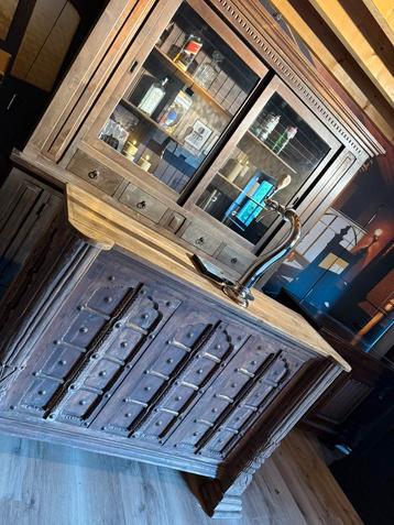 Landelijke unieke sobere bar set massief hout toog man cave beschikbaar voor biedingen