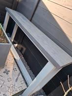 Bartafel met 2 krukken (masief hout), Tuin en Terras, Tuinbanken, Ophalen, Hout