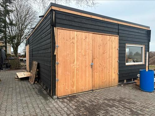 Geïsoleerde demontabele schuur opslag werkplaats 6x10 meter, Tuin en Terras, Tuinhuizen, Zo goed als nieuw, Schuur, Hout, 400 cm of meer