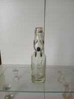 glazen fles met blauwe knikker, Ophalen of Verzenden