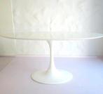 Ovale eettafel tafel op ovale tulpvoet, Huis en Inrichting, Ophalen, Kunststof, Gebruikt, Vintage
