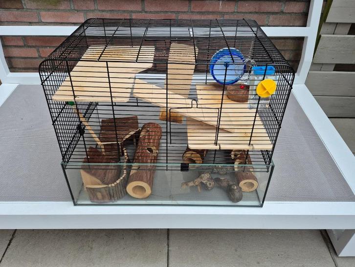 Hok voor (dwerg-) hamster, muis etc: met alle toebehoren, Dieren en Toebehoren, Knaagdieren en Konijnen | Hokken en Kooien, Zo goed als nieuw