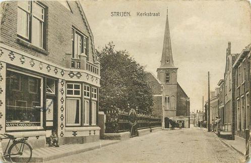 (388-572-043) Strijen Kerkstraat, Verzamelen, Ansichtkaarten | Nederland, Zuid-Holland, Verzenden