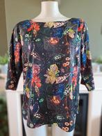 Pom Amsterdam zwart bloem blad top 2 38 | Gratis Verzenden, Kleding | Dames, Tops, Maat 38/40 (M), Verzenden, Zwart, Zo goed als nieuw