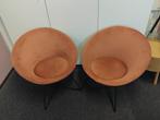 Fauteuils stoelen zalmroze, Ophalen, Zo goed als nieuw, 75 tot 100 cm, 50 tot 75 cm