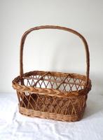 rieten flessenmand, flessenhouder, Mand, Ophalen of Verzenden, Zo goed als nieuw, Riet