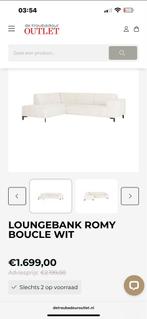 Loungebank Romy Boucle Wit van Troubadour (outlet), zgan!, Huis en Inrichting, Ophalen, 250 tot 300 cm, Zo goed als nieuw, Vierpersoons of meer