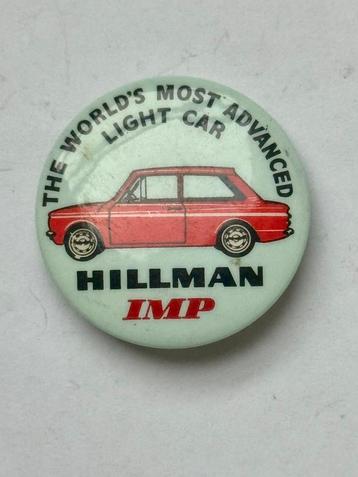 Button Hillman IMP The World’s Most Advanced Light Car beschikbaar voor biedingen
