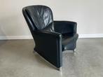 Leolux Volare Fautaul - Donkerblauw Leder, Leolux, Leolux, Ophalen of Verzenden, Zo goed als nieuw