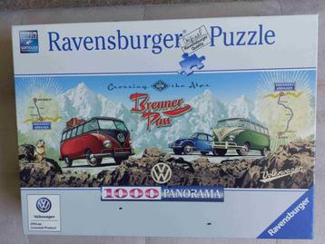 Ravensburger Volkswagen busjes panorama puzzel 1000 stukjes. beschikbaar voor biedingen