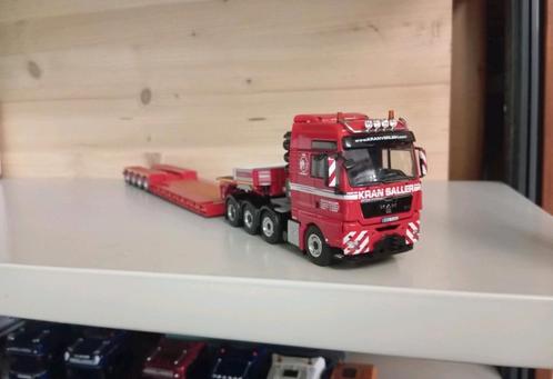 MAN TGX Kran Saller dieplader WSI, Hobby en Vrije tijd, Modelauto's | 1:50, Nieuw, Bus of Vrachtwagen, Wsi, Ophalen of Verzenden